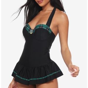 Hot Topic Slytherin House one piece bathing suit